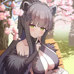 This is a pixiv picture whose title is 「しーっ、」.