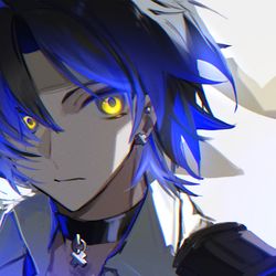 This is a pixiv picture whose title is 青.