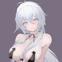 This is a pixiv picture whose title is メイドビキニファンシー.