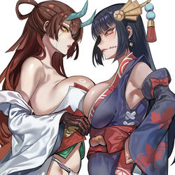 This is a pixiv picture whose title is 鬼女红叶.