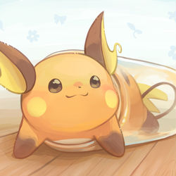 This is a pixiv picture whose title is 【ライチュウの日2025】やどかり（別バージョン）.