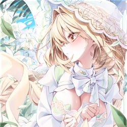 This is a pixiv picture whose title is 白百合の花嫁.