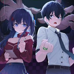 This is a pixiv picture whose title is 【MiSide】 親切なミタ.