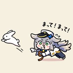 This is a pixiv picture whose title is ウサギに逃げられドッグ.