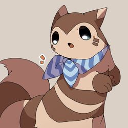This is a pixiv picture whose title is こだわりスカーフつけてもらったオオタチ.