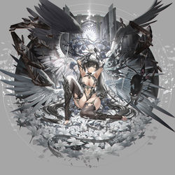 This is a pixiv picture whose title is 堕天使.