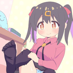 This is a pixiv picture whose title is ニーハイの日.