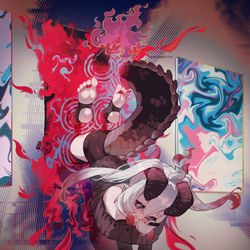 This is a pixiv picture whose title is 画中人.