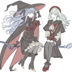 This is a pixiv picture whose title is いじわるな青い魔女.