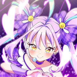This is a pixiv picture whose title is 心キュンキュン💜キュアキュンキュン.