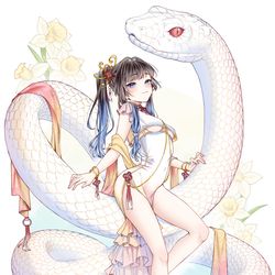 This is a pixiv picture whose title is 白蛇🐍.