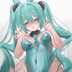 This is a pixiv picture whose title is バニーミクちゃん.