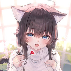 This is a pixiv picture whose title is 「好物は最初に食べるタイプなんです」.