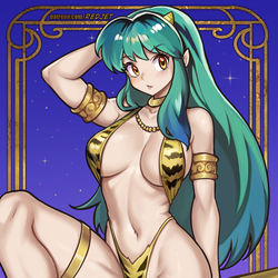 This is a pixiv picture whose title is ラム - Golden Age Exotic Dancer.