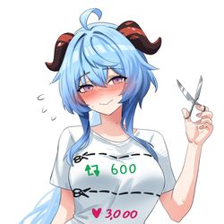 This is a pixiv picture whose title is Let's cut.
