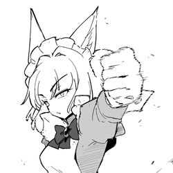 This is a pixiv picture whose title is 狼メイドさん.