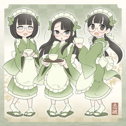 This is a pixiv picture whose title is 抹茶メイドガール.