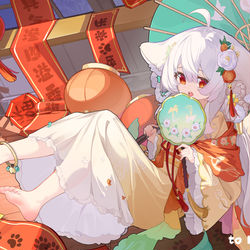This is a pixiv picture whose title is 汉服诗露.
