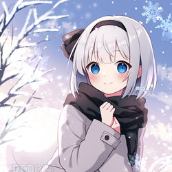 This is a pixiv picture whose title is 冬の妖夢ちゃん.