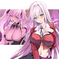 This is a pixiv picture whose title is エロゲの伯爵令嬢を奉仕メイド堕ちさせる悪役御曹司に転生し（以下略.