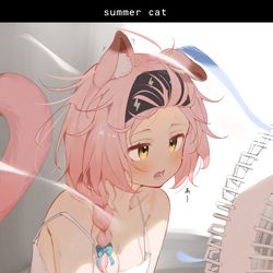 This is a pixiv picture whose title is Summer Cat.