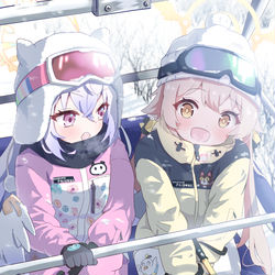 This is a pixiv picture whose title is ヒフアズスキーデート❄.