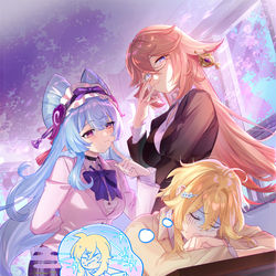 This is a pixiv picture whose title is 荧酱梦见什么了？.