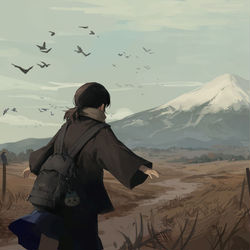 This is a pixiv picture whose title is 山.