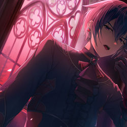 This is a pixiv picture whose title is 🦇🩸.