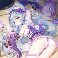 This is a pixiv picture whose title is 摔倒了.