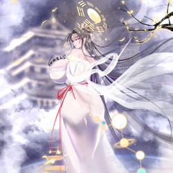 This is a pixiv picture whose title is OC-云中仙-殷曦玉（先行版）.