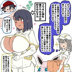 This is a pixiv picture whose title is エーテル財団職員ビスカと数年後エリカの落書き.