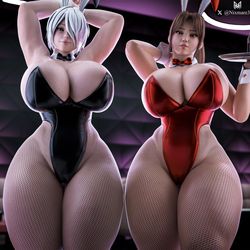 This is a pixiv picture whose title is Angel & Mai Bunnies.