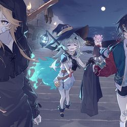 This is a pixiv picture whose title is hoyofair 2024.