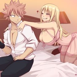 This is a pixiv picture whose title is Let's play Natsu!.