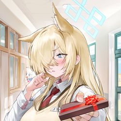 This is a pixiv picture whose title is こっそりあげるチョコ🍫.