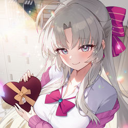 This is a pixiv picture whose title is ✨Valentine's Day✨ with Carlotta💕.