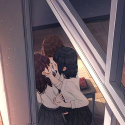 This is a pixiv picture whose title is 競争.