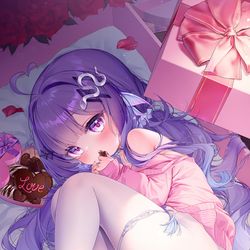 This is a pixiv picture whose title is 疼疼蚺💝Valentine's day.