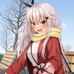This is a pixiv picture whose title is 「お礼とかいいから…はやく受け取ってくれない？！」.