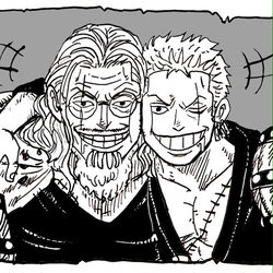 This is a pixiv picture whose title is むぎゅっと海賊王の右腕と未来の海賊王の右腕.