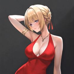 This is a pixiv picture whose title is Evelyn Red Dress.
