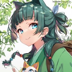 This is a pixiv picture whose title is 猫猫.