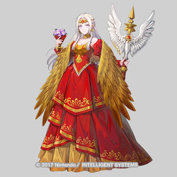 This is a pixiv picture whose title is 【仕事絵】FEH「花冠かむる黒鷲 エーデルガルト」.