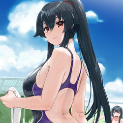This is a pixiv picture whose title is ムチムチ競泳水着矢矧.