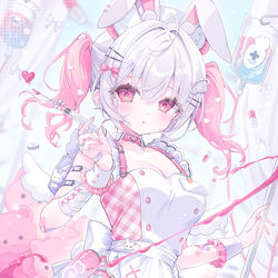 This is a pixiv picture whose title is Skeb🐰.