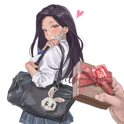 This is a pixiv picture whose title is 義理チョコ.