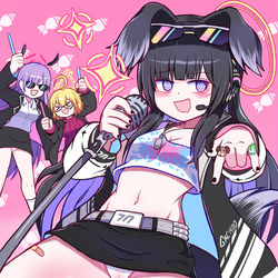 This is a pixiv picture whose title is 노래부르는 개추.