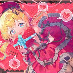This is a pixiv picture whose title is 【お仕事】涼風しとらさんバレンタインイラスト.
