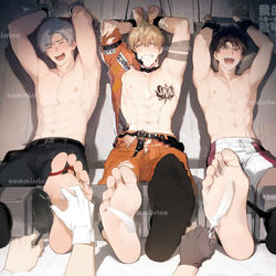 This is a pixiv picture whose title is [稿件]tk昆西,牛岛若利,还有恋与的凌_肖.